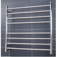 Radiant Heated Towel Ladder 750mm x 750mm 8 Bar Electronic Clothes Towel Warmer Chrome RTR06