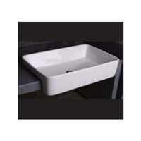 ECT Global Semi Recess Basin Bathroom Ceramic Vanity White Leena WB 5937C