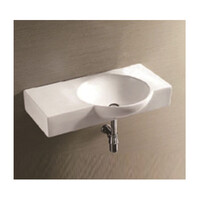 ECT Global Wall Hung Basin Bathroom Ceramic Vanity White Chloe WB 7445W