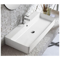 ECT Global Above Counter Basin Bathroom Ceramic Vanity White Reagan WB 7042