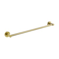 600Mm Single Towel Rail Brushed Brass Zenmo BBD69036