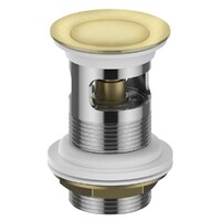 Greens Tapware POP UP Basin Waste 32mm With Overflow Brushed Brass WGOF32mmBB