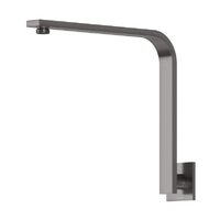 Phoenix Tapware High-Rise Shower Arm Only Square Plate Vivid Slimline Brushed Carbon VS6001-31