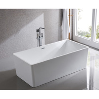 1300 Wide Freestanding Bath Tub Sanitary Grade Free Standing Bathtub Acrylic Unique Xavier 6849B 1300