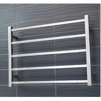 Radiant Heated Towel Ladder 750mm x 550mm 5 Bar Electronic Clothes Towel Warmer Chrome STR03