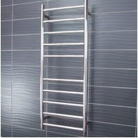Radiant Heated Towel Ladder 430mm x 1100mm 10 Bar Clothes Towel Rail Chrome 12V-RTR430