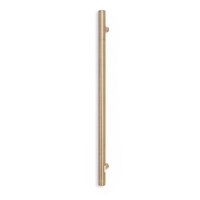 Radiant Heated Towel Rail Vertical Round Bar 950mm x 40mm Champagne CH-VTR-950