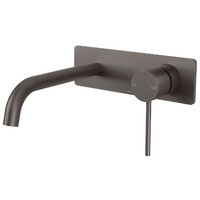 Phoenix Tapware Slim Wall Basin Mixer Bathroom Tap Set Gun Metal Vivid VS785 GM