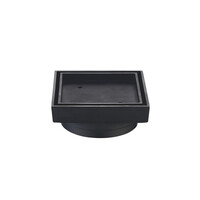 Tile Insert Shower Grate Matte Black Zenmo SC-SQ115BK