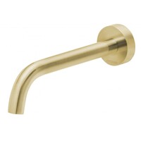 Phoenix Tapware Bathroom Wall Basin Outlet Spout Vivid Slimline Brushed Gold VS774-12