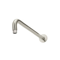 Round Wall Shower Curved Arm 400mm Brushed Nickel Meir MA09-400-PVDBN