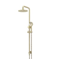 Round Combination Shower Rail 200mm Rose, Three Function Hand Shower Tiger Bronze Meir MZ0704-PVDBB