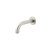 Universal Round Curved Spout 130mm Brushed Nickel Meir MS05-130-PVDBN