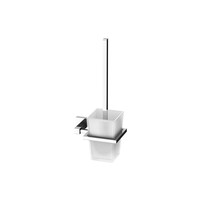 Phoenix Tapware Toilet Brush and Glass Holder Chrome Lexi LE50800C