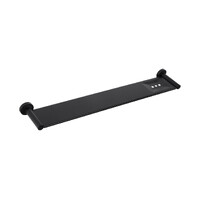 Round Bathroom Shelf Matte Black Meir MR08
