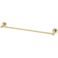 Phoenix Tapware Single Towel Rail 600mm Brushed Gold Round Plate Radii RS804-12
