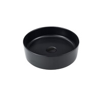 Seima Ceramic Above Counter Basin Round Matte Black No Tap Hole NIMOS SBC-027K