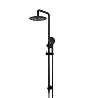 Round Combination Shower Rail 200mm Rose Three-Function Hand Shower Matte Black Meir MZ0704