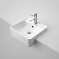 Caroma Semi Recess Basin Bathroom Vanity Basin One Tap Hole Carboni II
