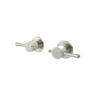 Harrington Quarter-Turn Wall Tap Set Brushed Nickel Meir HW06-PVDBN