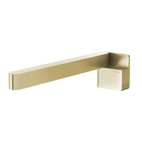 Phoenix Tapware Designer Swivel Bath Outlet 230mm Squareline Bath Tub Filler Brushed Gold 121-0881-12