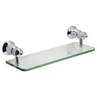 Fienza Glass Shower Shelf Bathroom Soap Holder Chrome Lillian 81007