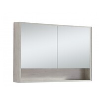 Ostar Shaving Mirror Cabinet Wall Hung White Grey Wash Frame 750mm x 750mm ST750-AD