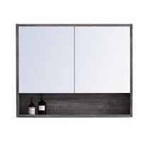 Ostar Shaving Mirror Cabinet Wall Hung Forest Grey Frame 900mm x 750mm ST900-CW
