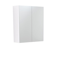 Fienza 600 Mirror Cabinet with Gloss White Side Panels PSC600W
