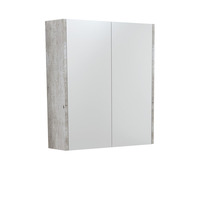 Fienza 600 Mirror Cabinet with Industrial Side Panels PSC600X