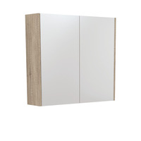 Fienza 750 Mirror Cabinet with Scandi Oak Side Panels PSC750S