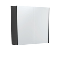 Fienza 750 Mirror Cabinet with Satin Black Side Panels PSC750B