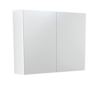 Fienza 900 Mirror Cabinet with Satin White Side Panels PSC900MW