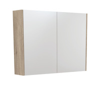Fienza 900 Mirror Cabinet with Scandi Oak Side Panels PSC900MW