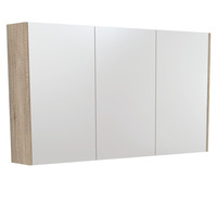 Fienza 1200 Mirror Cabinet with Scandi Oak Side Panels PSC1200S