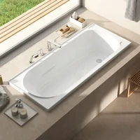 Oceano 190L Bath Tub 1675 x 735 Inset Bathtub Sanitary Grade Acrylic White Civic CB1675