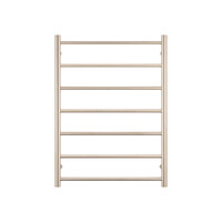 Radiant Heated Towel Ladder 7 Bar Electronic Clothes Towel Warmer 600 x 800mm Warm Brushed Nickel WBN-RTR01
