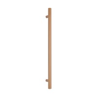 Radiant Non Heated Single Towel Vertical Round Bar 950mm x 40mm Brushed Bronze NH-BB-VTR-950