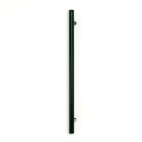 Radiant Non Heated Single Towel Vertical Round Bar 950mm x 40mm Matte Black NH-BLK-VTR-950