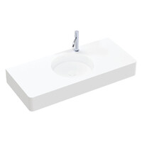 Fienza Encanto 1000 Solid Surface Wall Hung Basin One Tap Hole Matte White CSB11-100
