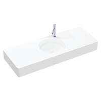 Fienza Encanto 1200 Solid Surface Wall Hung Basin Centre Bowl One Tap Hole Matte White CSB11-120