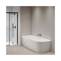 Oceano Left Hand Back to Wall Bath Tub 1400 x 700 with Overflow Acrylic ECO ECL1470LH