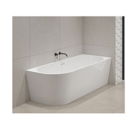 Oceano Right Hand Back to Wall Bath Tub 1400 x 700 with Overflow Acrylic ECO ECR1470RH