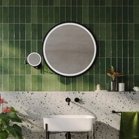 Remer Sphere LED Mirror with Touch Sensor 600mm Round Manhattan Black S60-MB