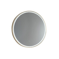 Remer Sphere LED Mirror with Touch Sensor 800mm Round Baltic Brass S80-BB