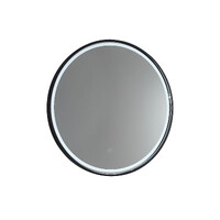 Remer Sphere LED Mirror with Touch Sensor 800mm Round Manhattan Black S80-MB