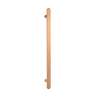 Flat Bar Vertical Heated Towel Holder 930mm x 50mm Brushed Copper Radiant BC-FVTR-930