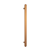 Flat Bar Vertical Heated Towel Holder 930mm x 50mm Brushed Bronze Radiant BB-FVTR-930