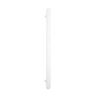 Flat Bar Vertical Heated Towel Holder 930mm x 50mm Matte White Radiant WH-FVTR-930