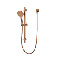 Rail Shower Arm and Rose Brushed Bronze Bathroom Shower Head and Mixer Brasshards Mixx Matcha 11RHS02ZL